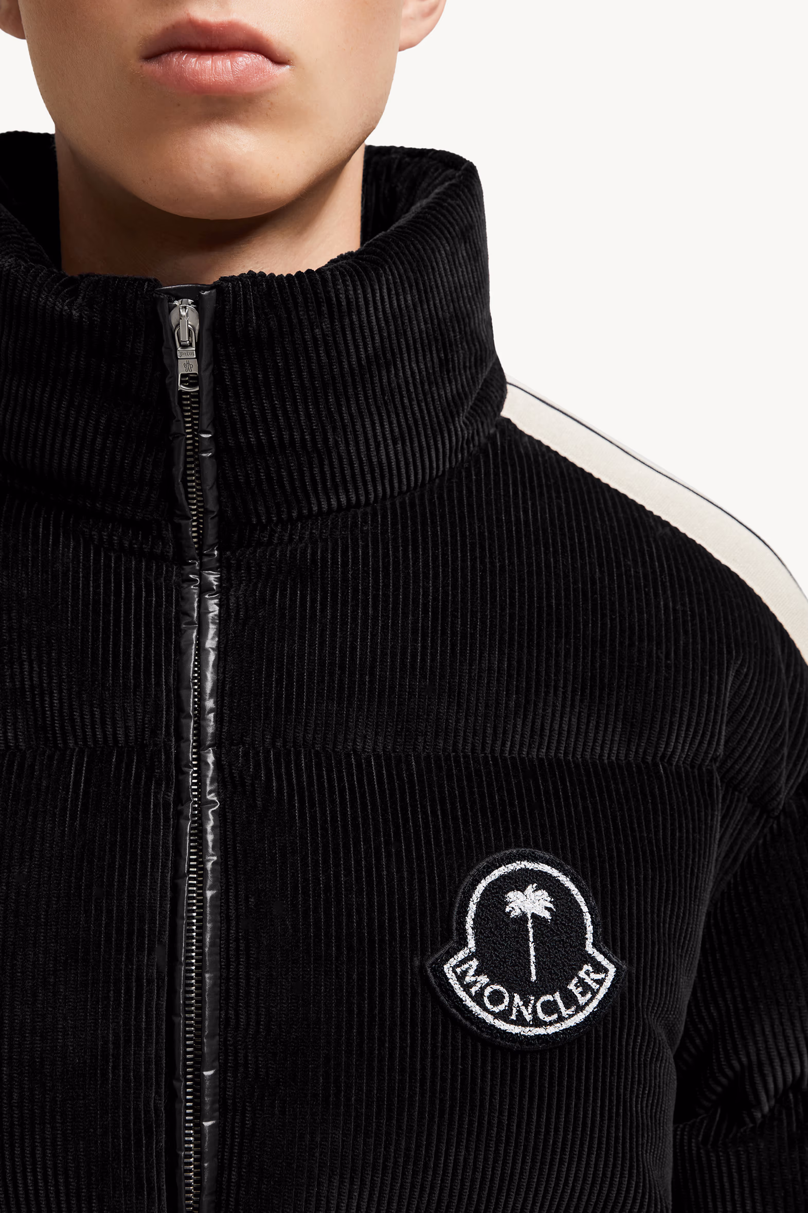 Doudoune courte en velours côtelé Abrolhos Moncler x Palm Angels Mixte Noir Moncler 6
